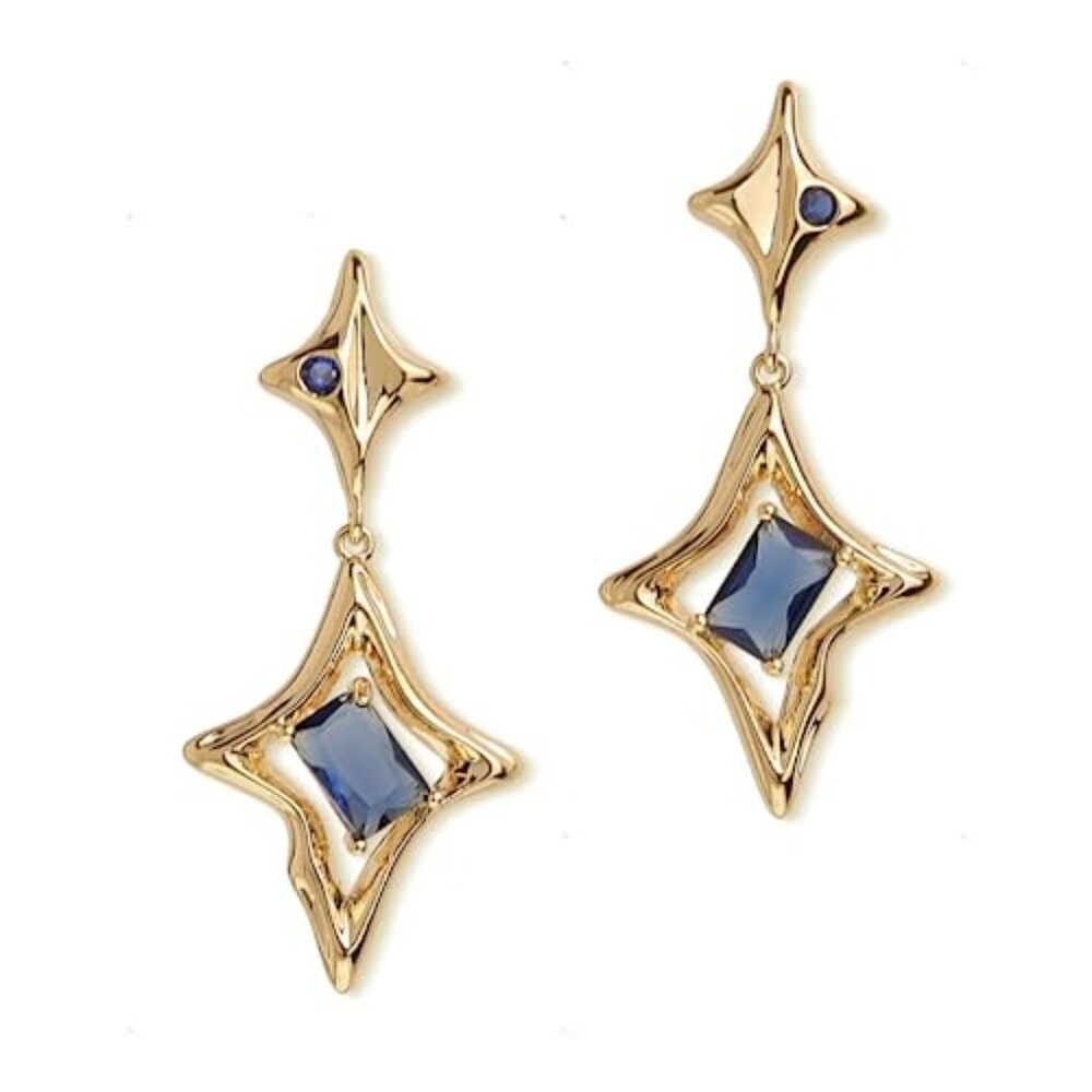 Star Drop Dangle‎ Earrings for Women Trendy Unique Sparkly Rhinestone